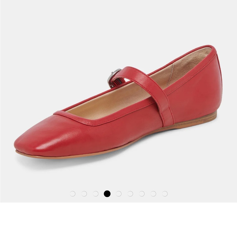 Dolce Vita Rodni Red Leather Mary Jane Shoes